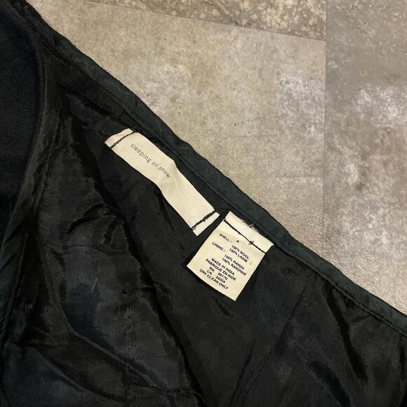 anthropologie sleeping on snow black midi skirt with fringe size 4 - Picture 6 of 7